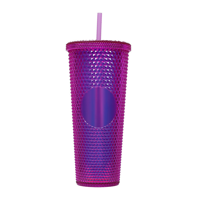 Diamond Double Walled Matte Travel Tumbler
