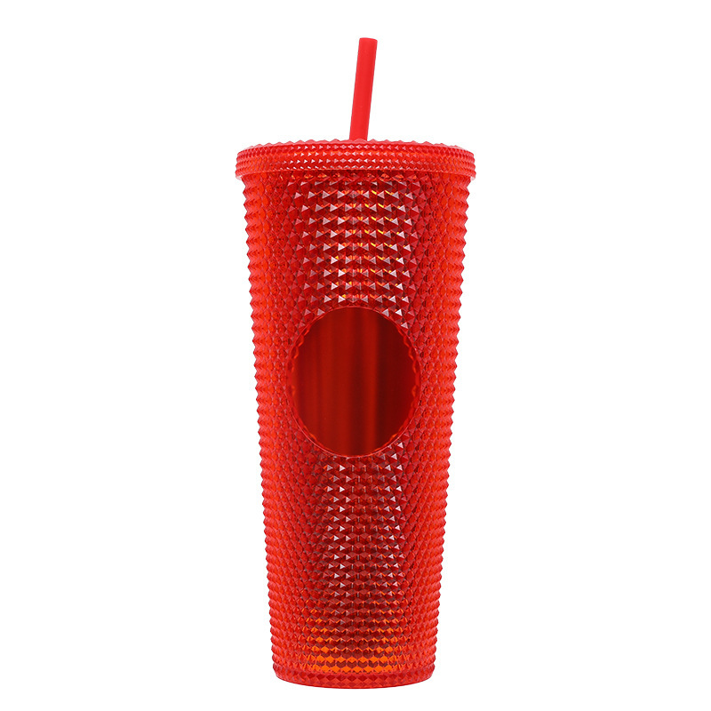 Diamond Double Walled Matte Travel Tumbler