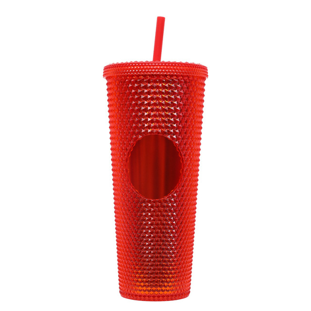 Diamond Double Walled Matte Travel Tumbler