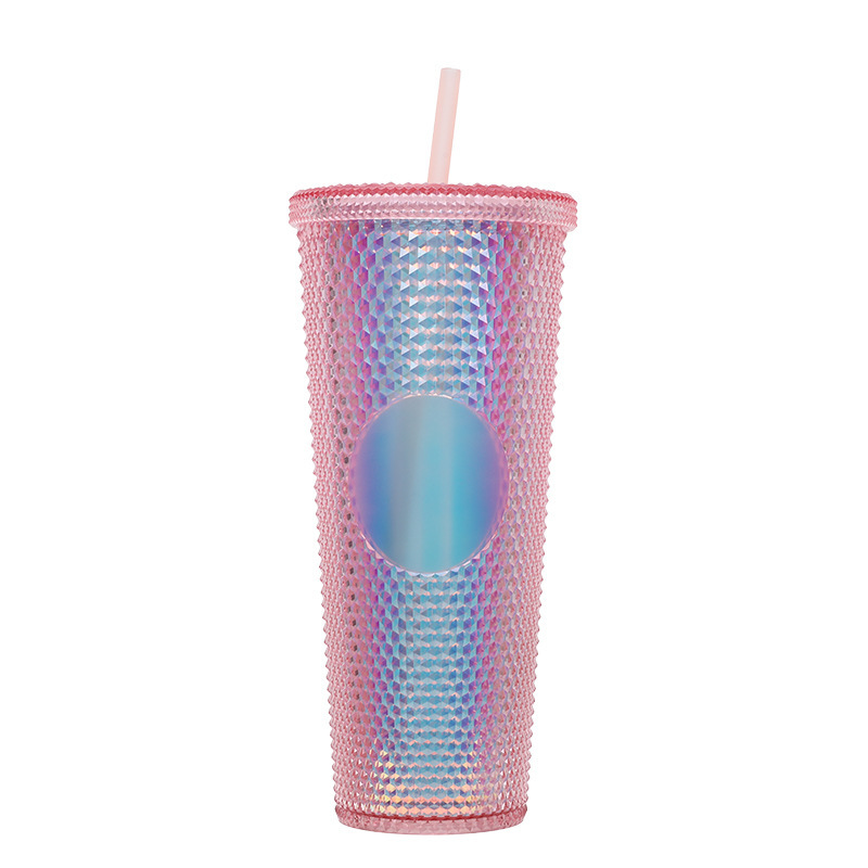 Diamond Double Walled Matte Travel Tumbler