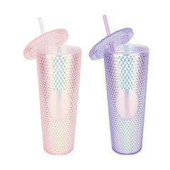 Diamond Double Walled Matte Travel Tumbler