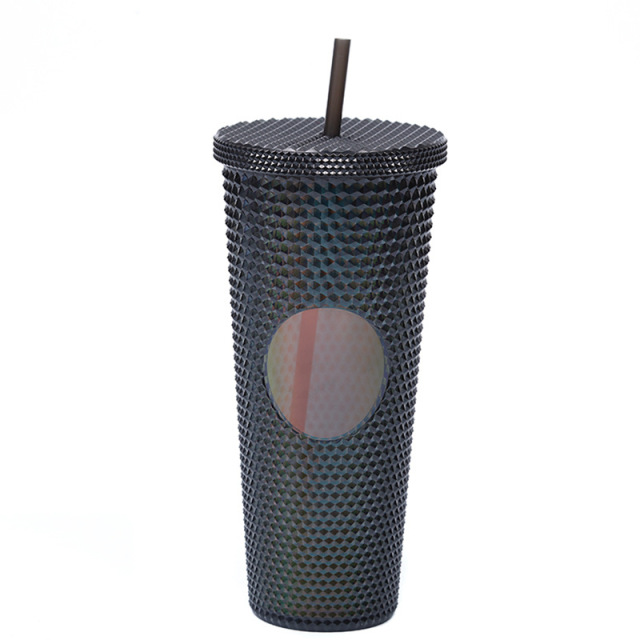 Diamond Double Walled Matte Travel Tumbler