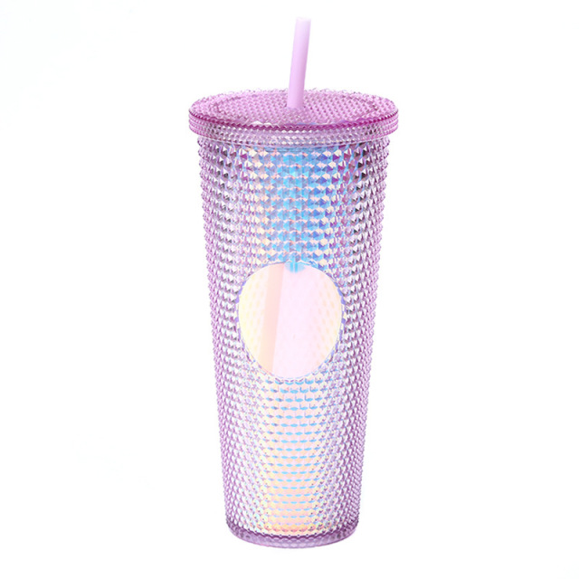 Diamond Double Walled Matte Travel Tumbler