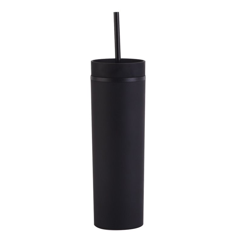 Double Walled Plastic Tumblers Straight Straw