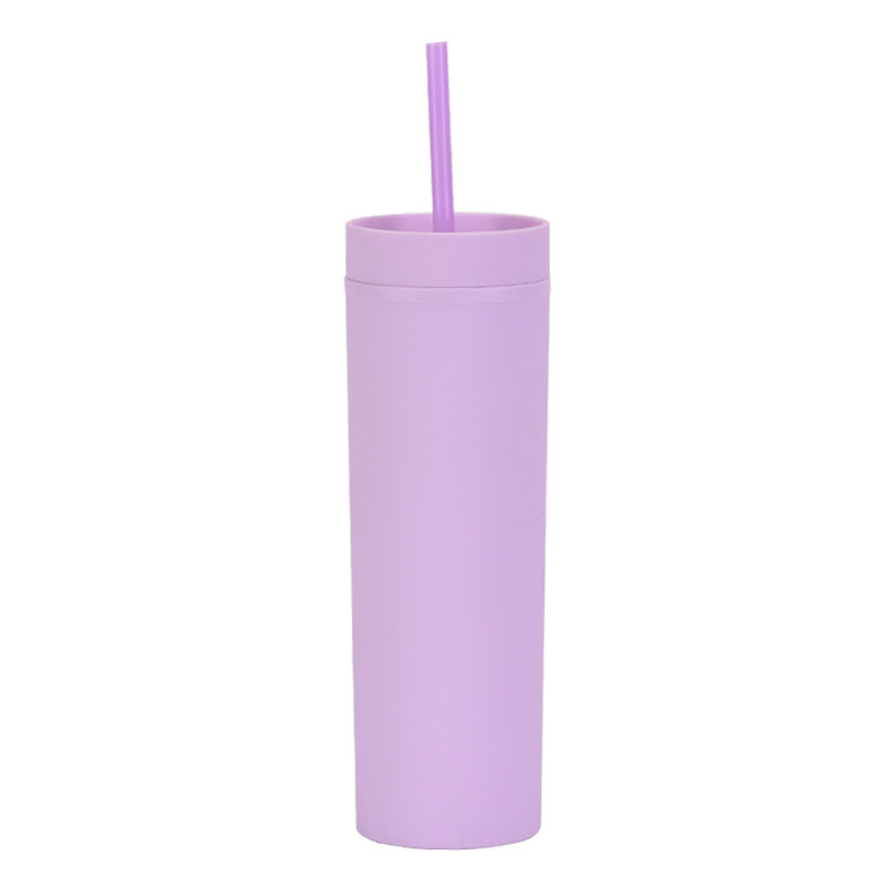 Double Walled Plastic Tumblers Straight Straw