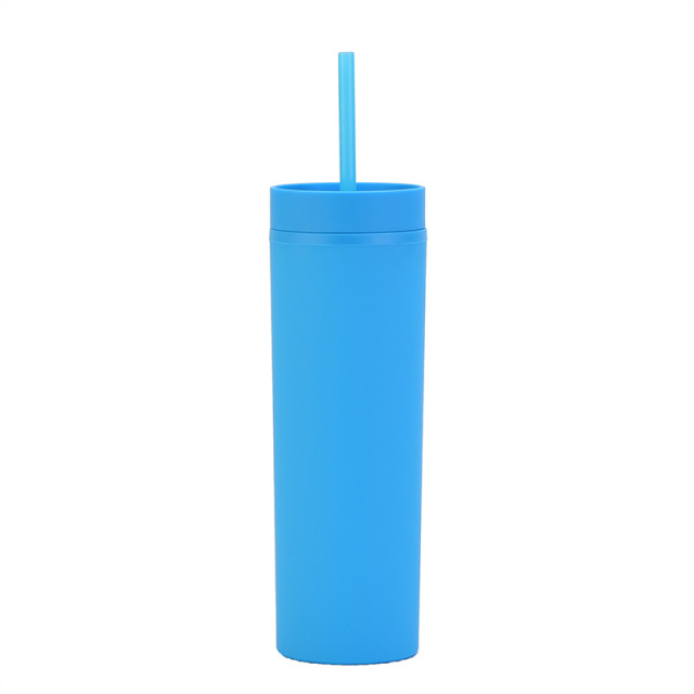 Double Walled Plastic Tumblers Straight Straw
