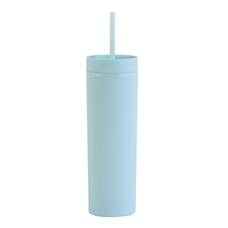 Double Walled Plastic Tumblers Straight Straw