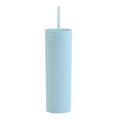 Double Walled Plastic Tumblers Straight Straw