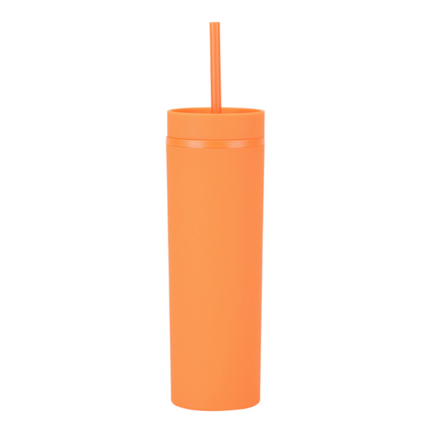 Double Walled Plastic Tumblers Straight Straw