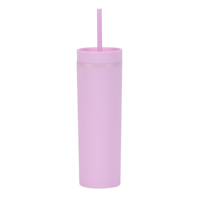 Double Walled Plastic Tumblers Straight Straw