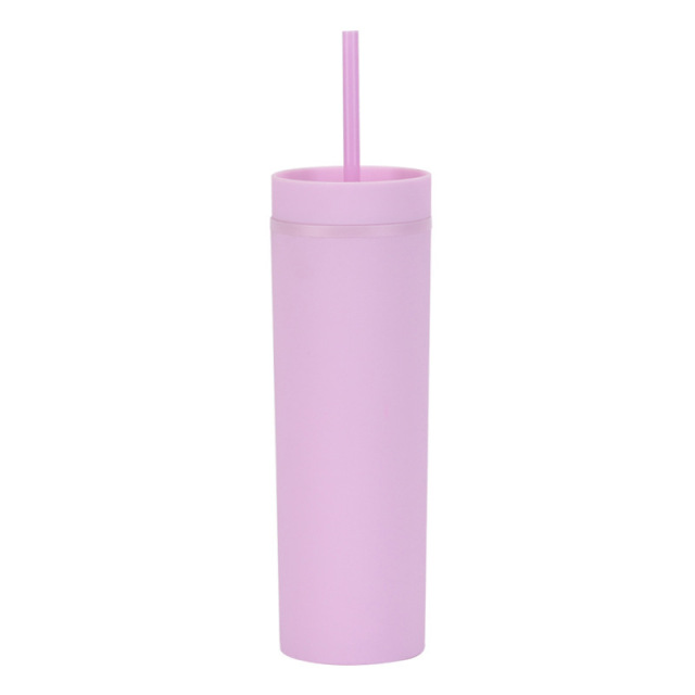Double Walled Plastic Tumblers Straight Straw