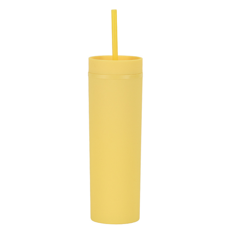 Double Walled Plastic Tumblers Straight Straw