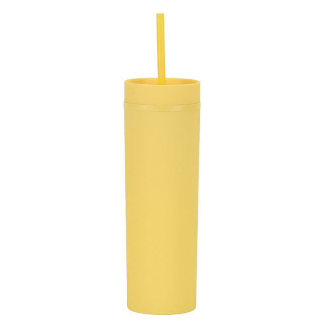 Double Walled Plastic Tumblers Straight Straw