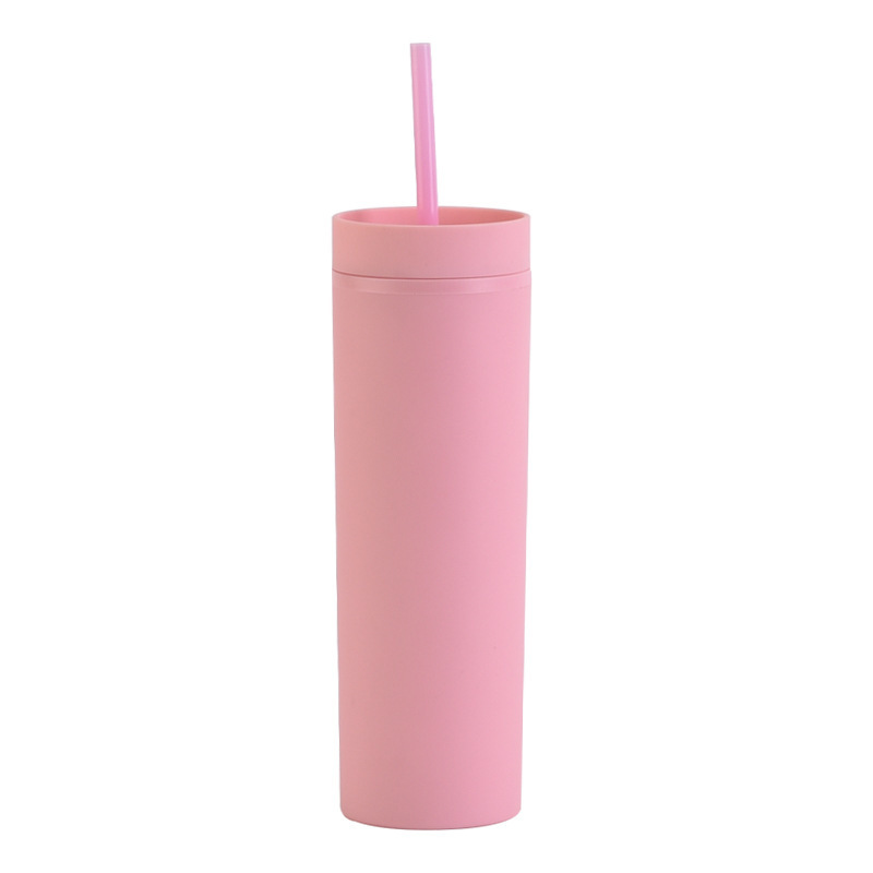 Double Walled Plastic Tumblers Straight Straw