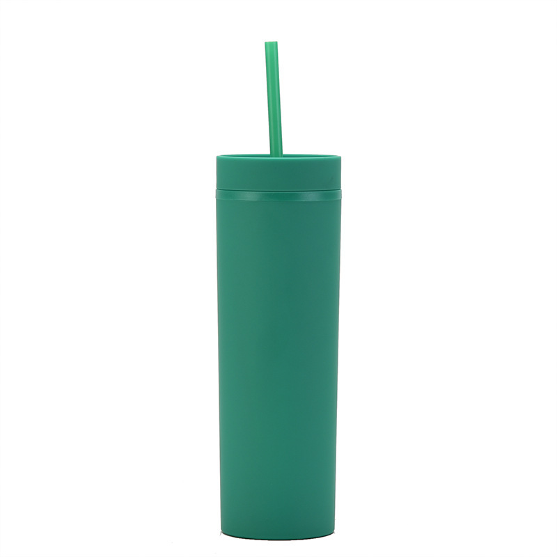 Double Walled Plastic Tumblers Straight Straw
