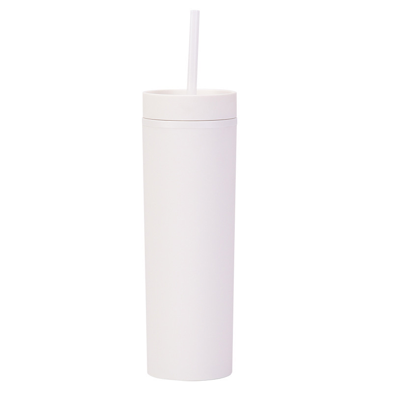 Double Walled Plastic Tumblers Straight Straw