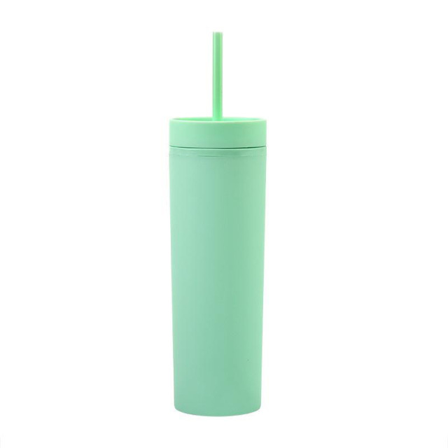 Double Walled Plastic Tumblers Straight Straw