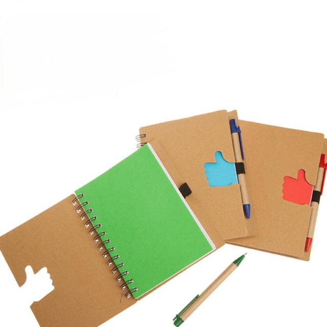 Eco Recycle Spiral Notebook with Pen