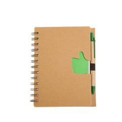 Eco Recycle Spiral Notebook with Pen