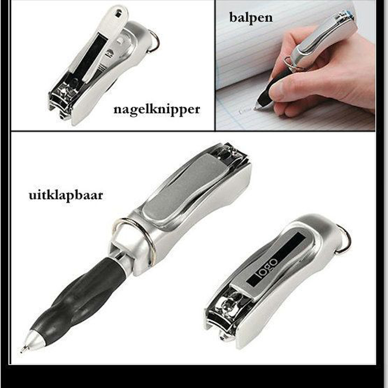 Folded Nail Clippers Ballpoint Pen