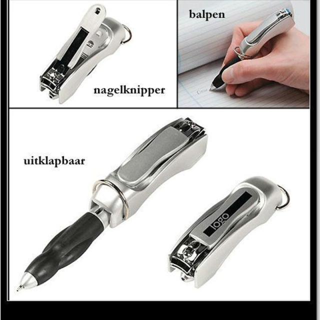 Folded Nail Clippers Ballpoint Pen
