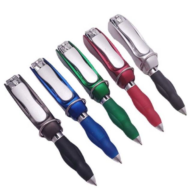 Folded Nail Clippers Ballpoint Pen