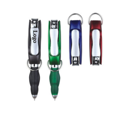 Folded Nail Clippers Ballpoint Pen