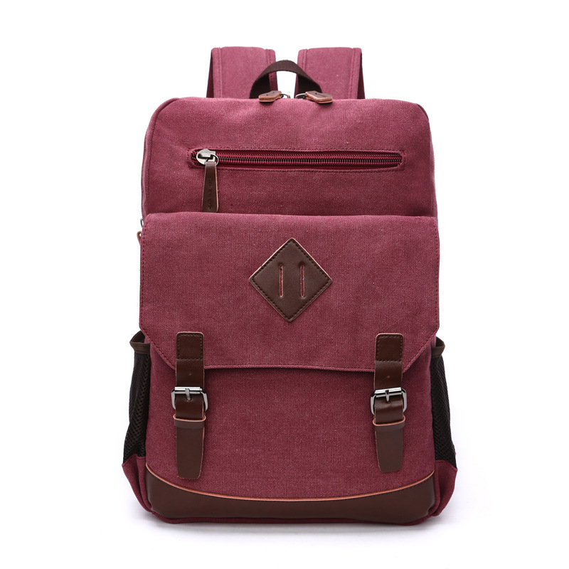 High Capacity Vintage Canvas and Leather Backpack