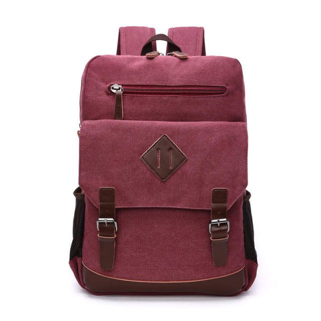 High Capacity Vintage Canvas and Leather Backpack