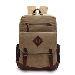 High Capacity Vintage Canvas and Leather Backpack