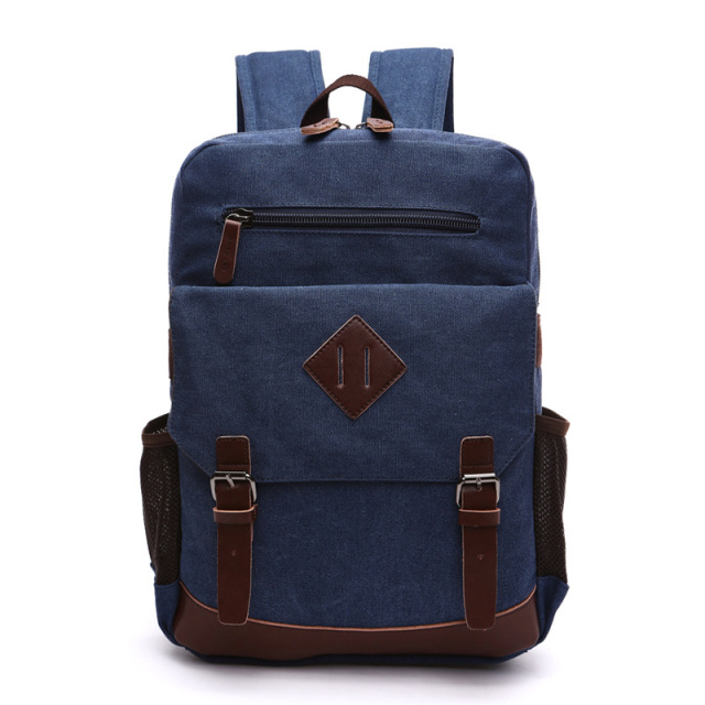 High Capacity Vintage Canvas and Leather Backpack