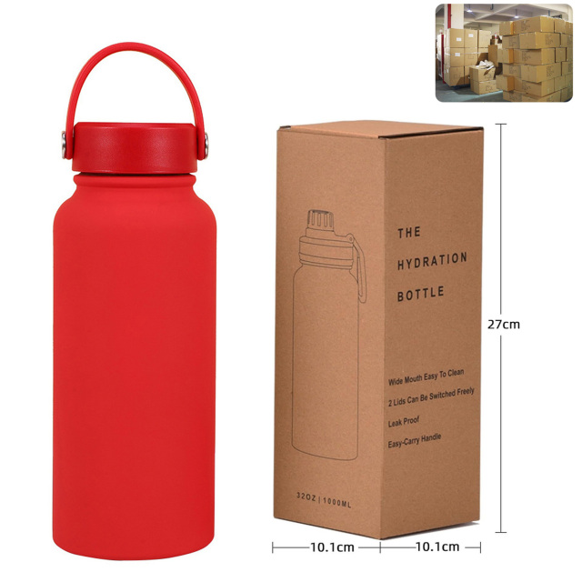 Insulated Sports Water Bottle with Portable Stainless Lid
