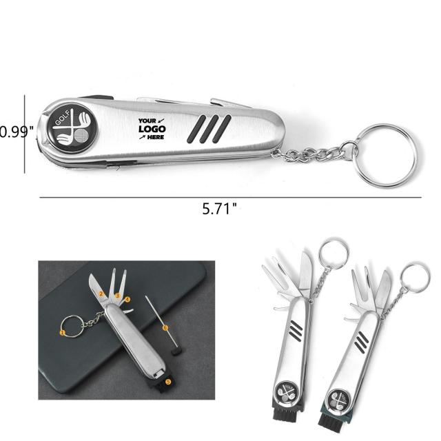 Multi Functional Small Foldable Knife Golf  Tool