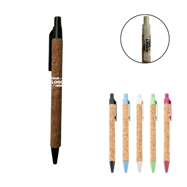 Recycled Wheat Straw Retractable Ballpoint Pens