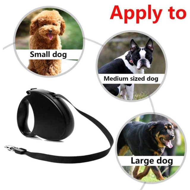 Retractable Dog Leash with Nylon Ribbon