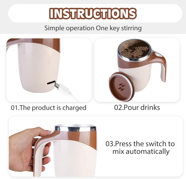 Self Stirring Stainless Steel Coffee Mug