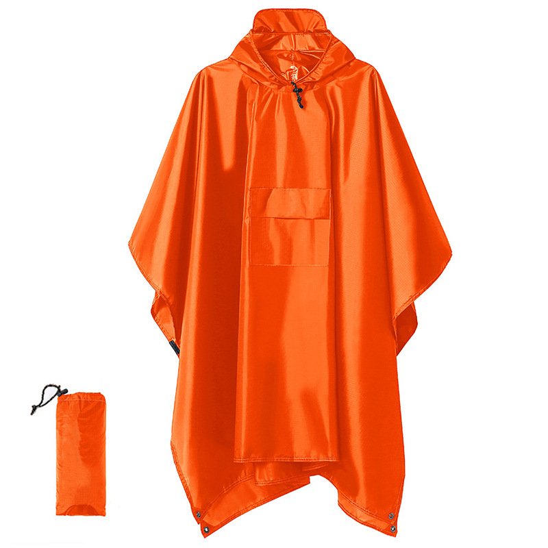 3-in-1 Outdoor Hooded Rain Poncho