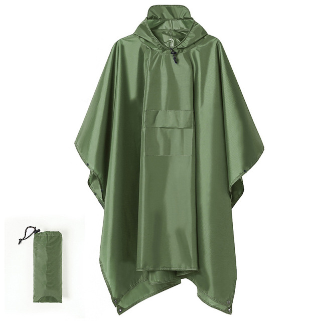 3-in-1 Outdoor Hooded Rain Poncho