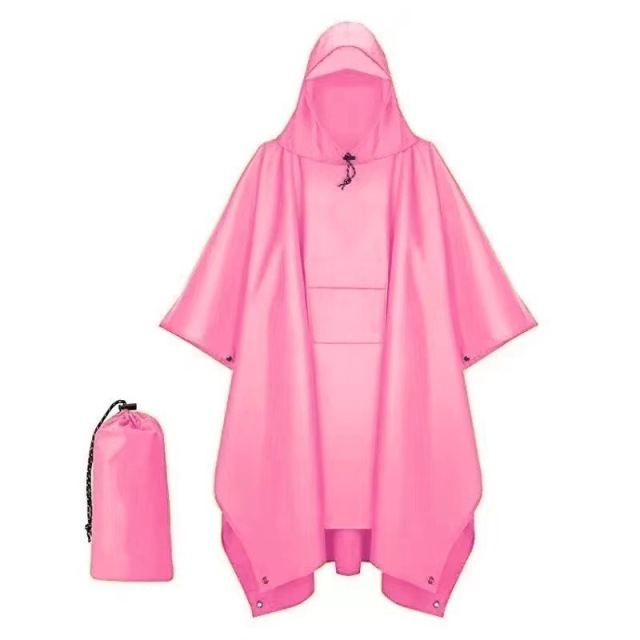 3-in-1 Outdoor Hooded Rain Poncho