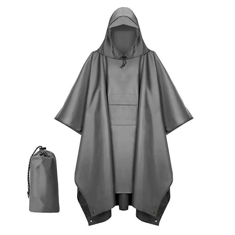 3-in-1 Outdoor Hooded Rain Poncho