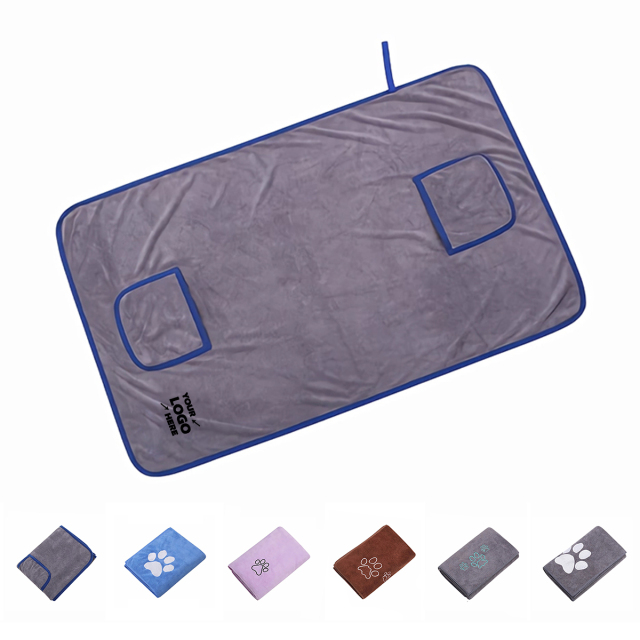 Dog Absorbent Towel With Pocket