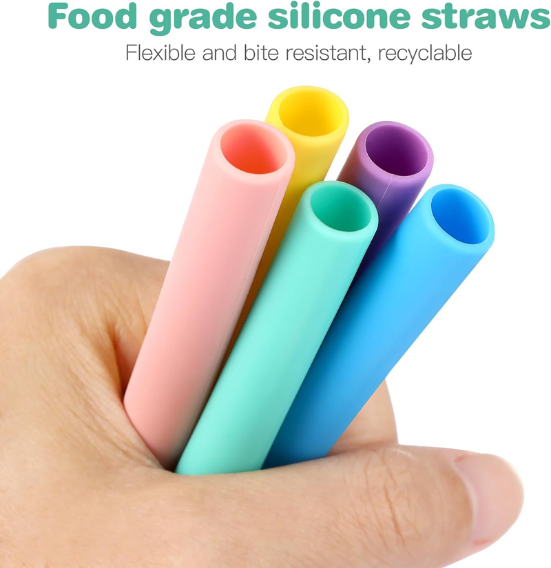 Foldable Silicone Straw Set