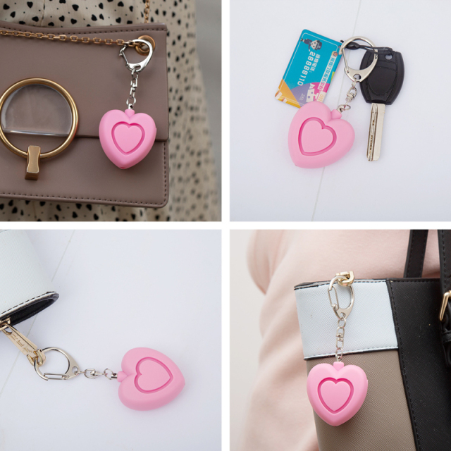 Heart Safety Alarm Keychain With LED Light