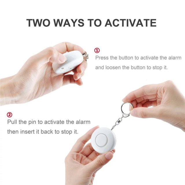 LED SOS Personal Protection Safety Keychain Alarm