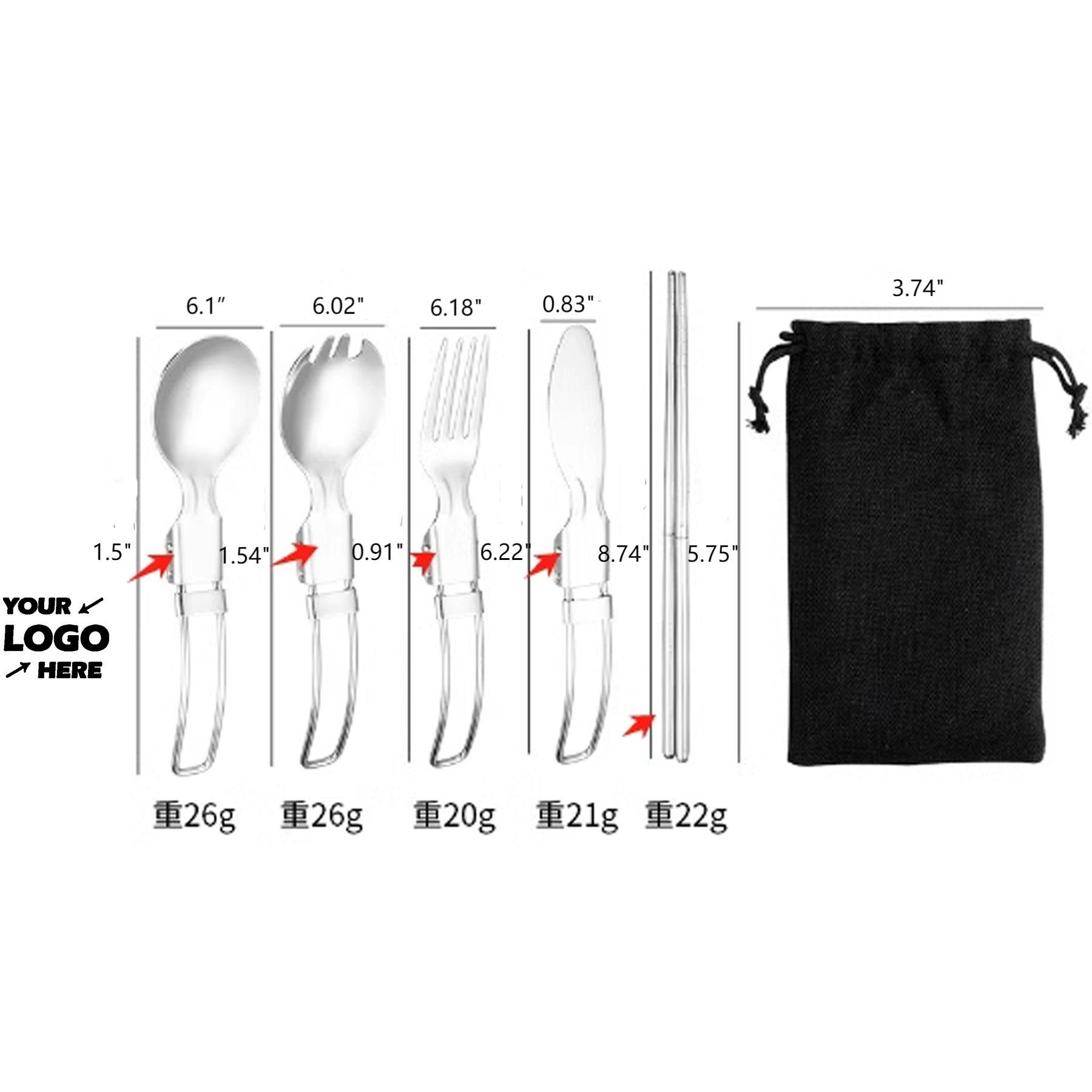 Outdoor Folding Tableware Camping Hiking Utensils