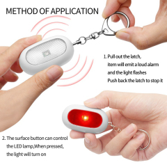 Safety Alarm Keychain With LED Light