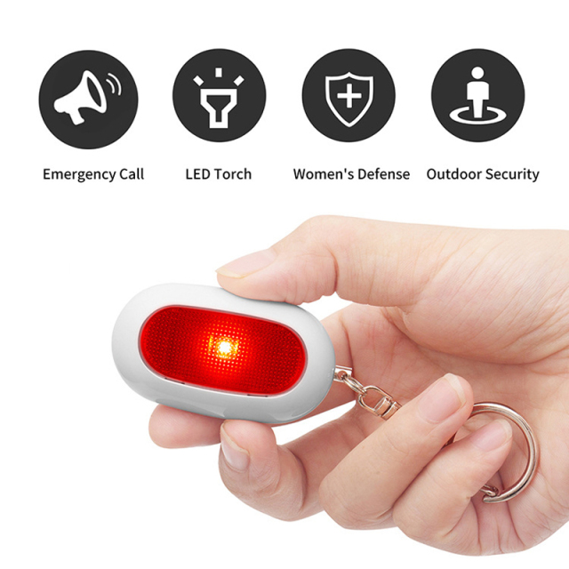 Safety Alarm Keychain With LED Light