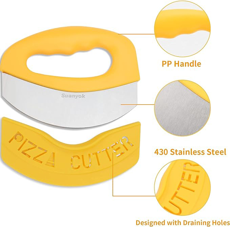 Pizza cutter with protective sleeve