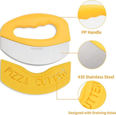Pizza cutter with protective sleeve