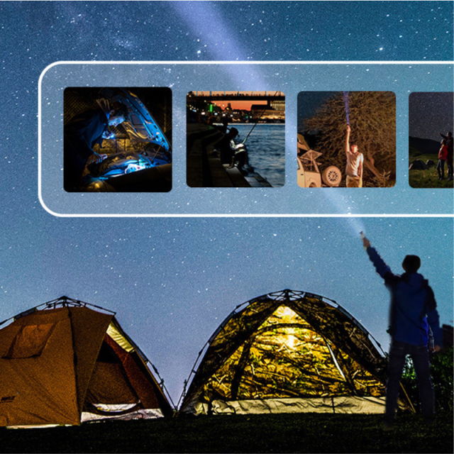 Portable USB Rechargeable Outdoor Flashlight